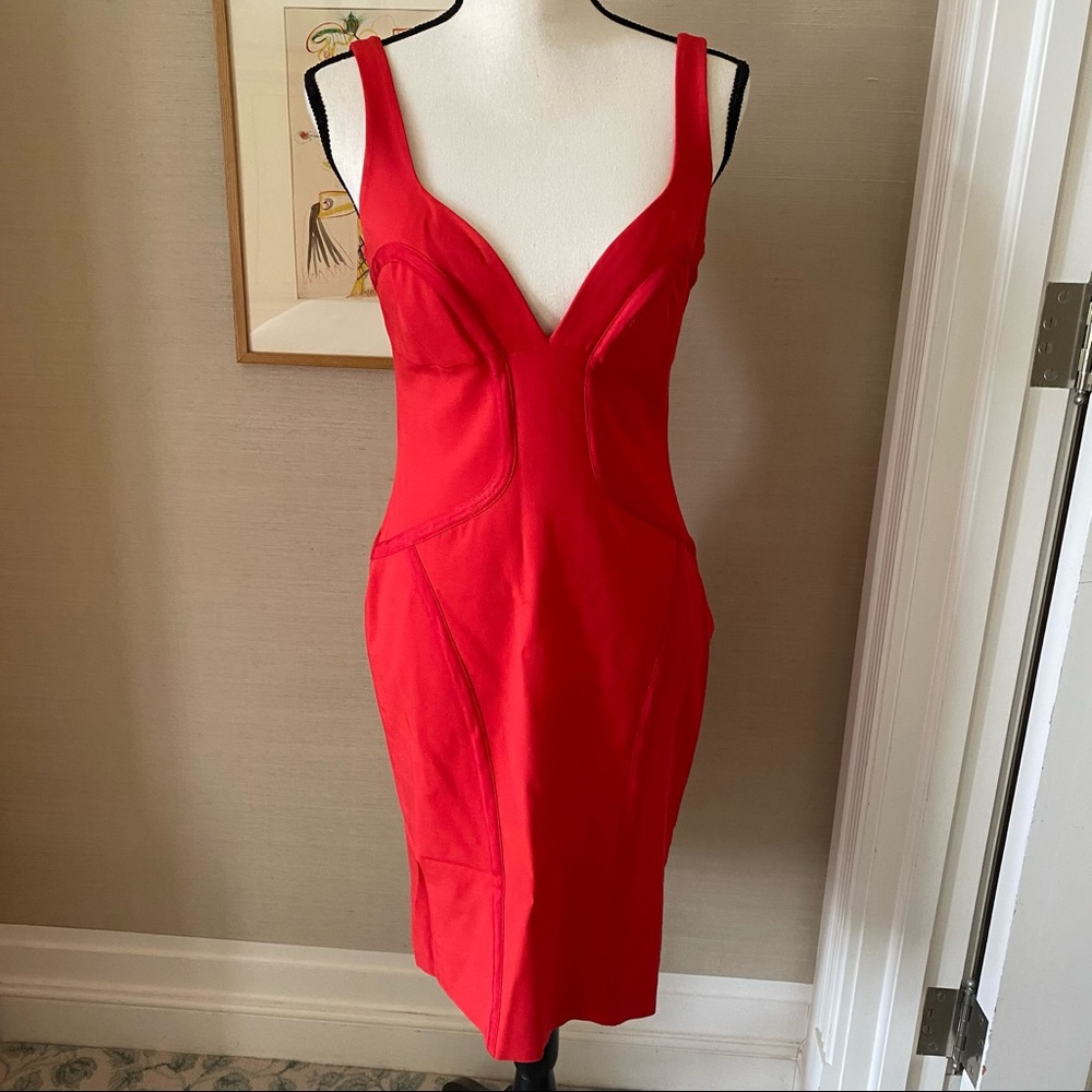 Classic Versace dress with timeless design and form-fitting style